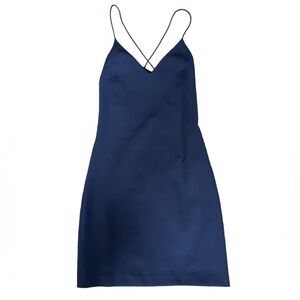 Alice + Olivia Leigh Lace Trim Low Cross-Back Dress
